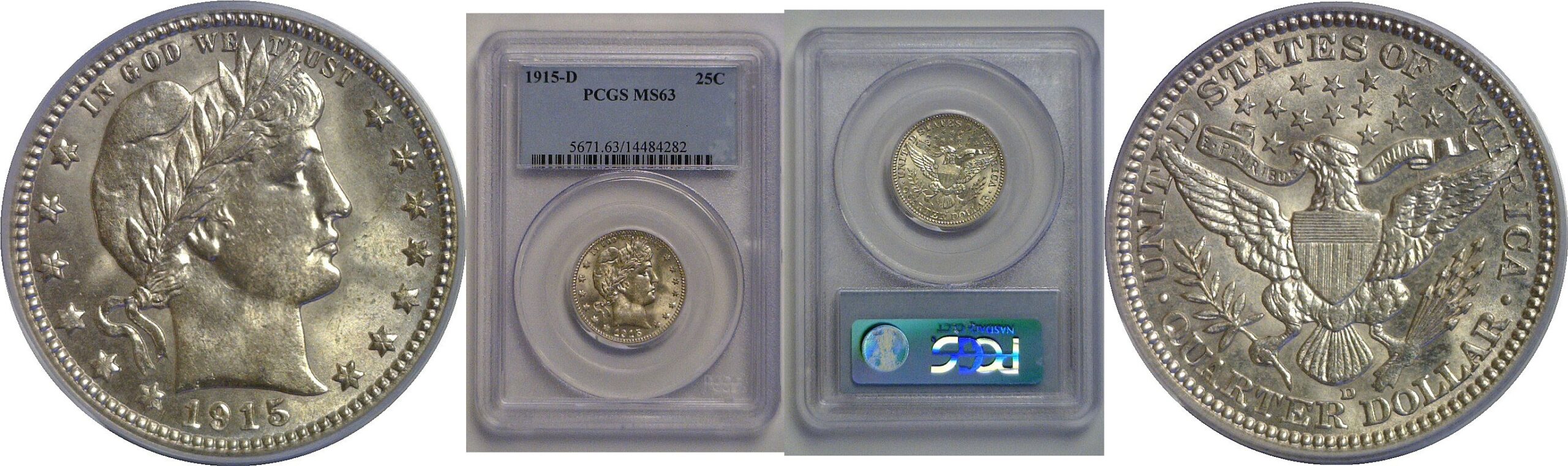 1915-D Barber Quarter   PCGS MS-63