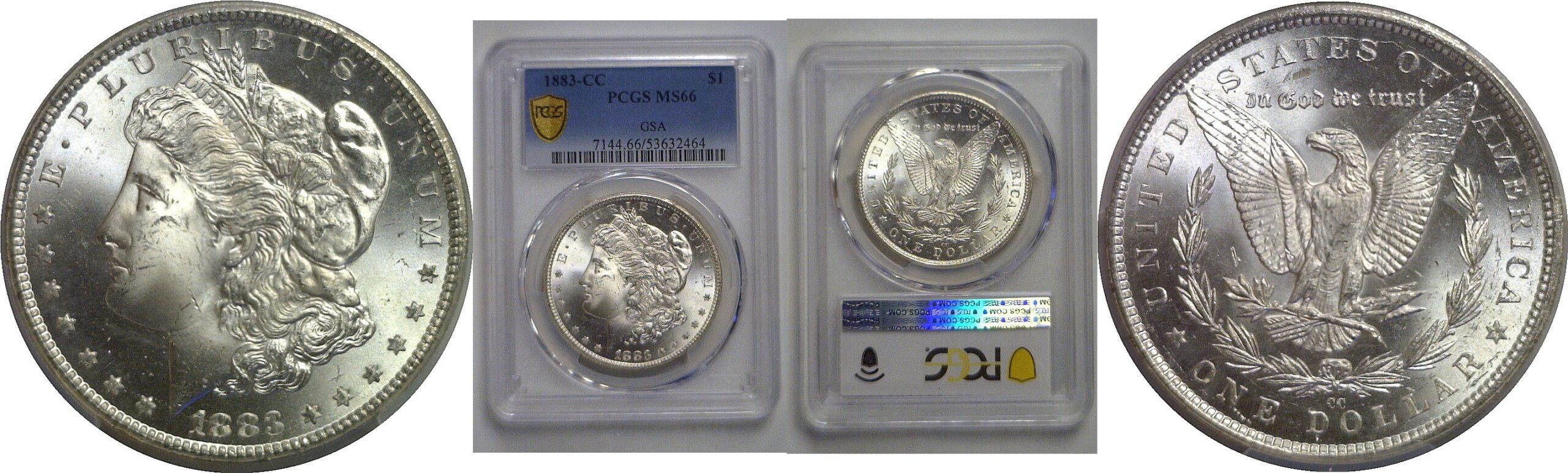 1883-CC Morgan Dollar   PCGS MS-66