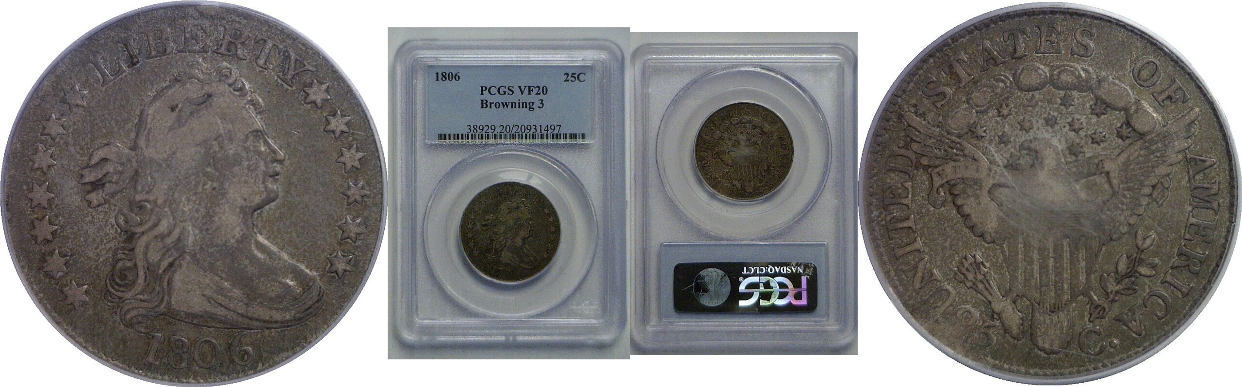 1806 Bust Quarter    PCGS VF-20