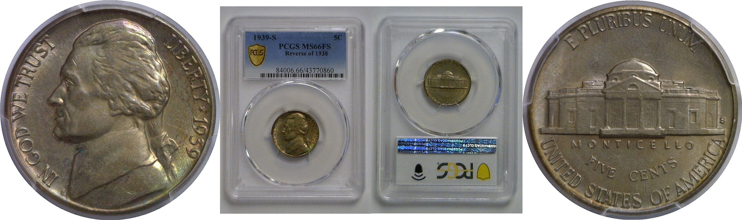 1939-S Jefferson Nickel   PCGS MS-66 FS