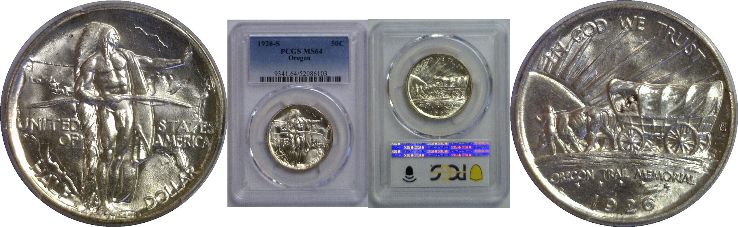 1926-S Oregon Trail Commemorative Half Dollar   PCGS MS-64