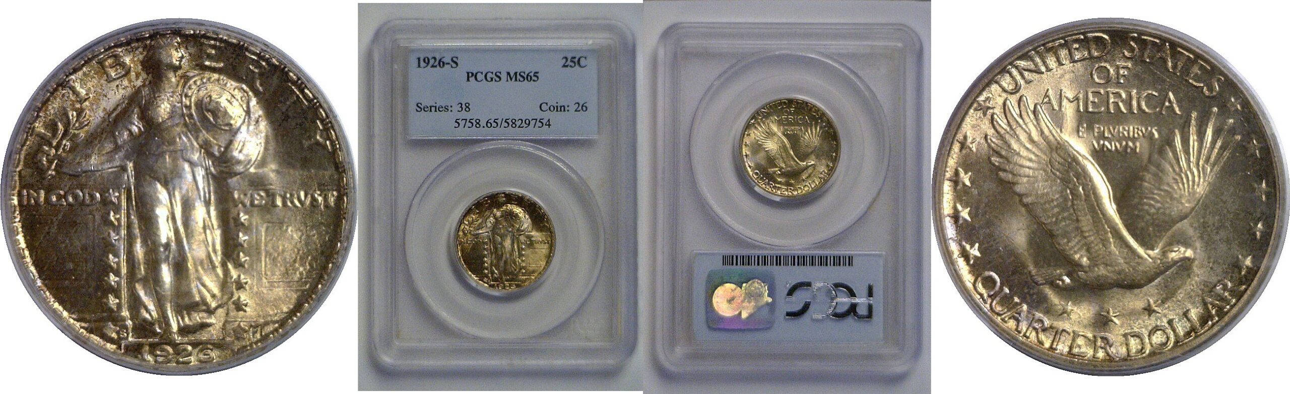 1926-S Standing Liberty Quarter   PCGS MS-65