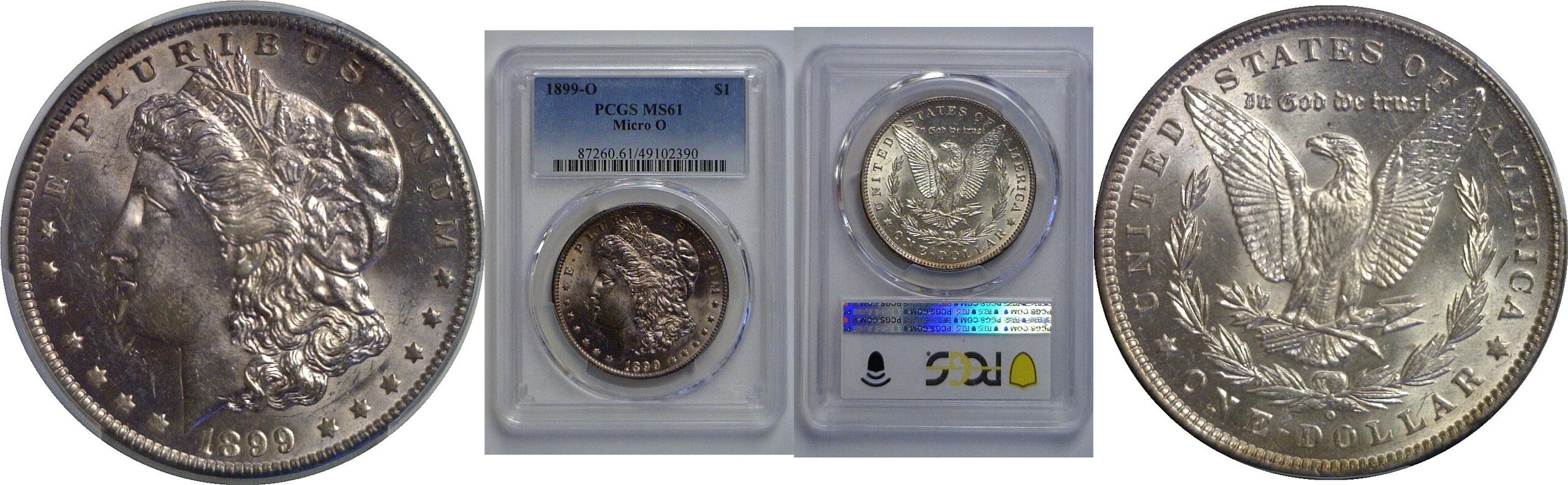 1899-O  Micro O  Morgan Dollar    PCGS MS-61