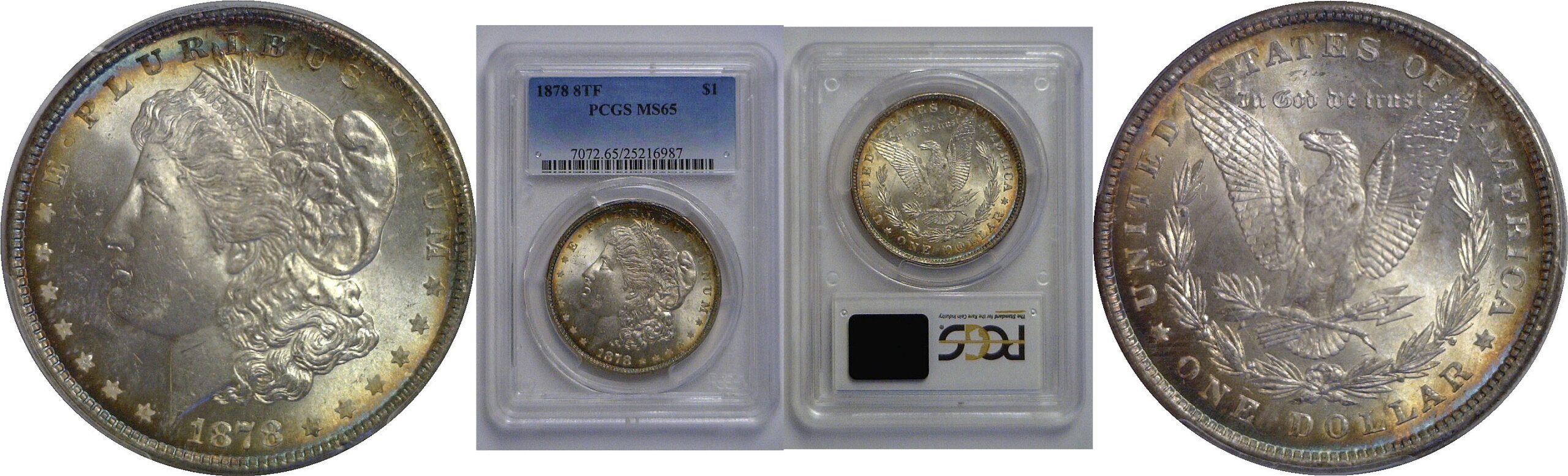 1878-8TF  Morgan Dollar   PCGS MS-65