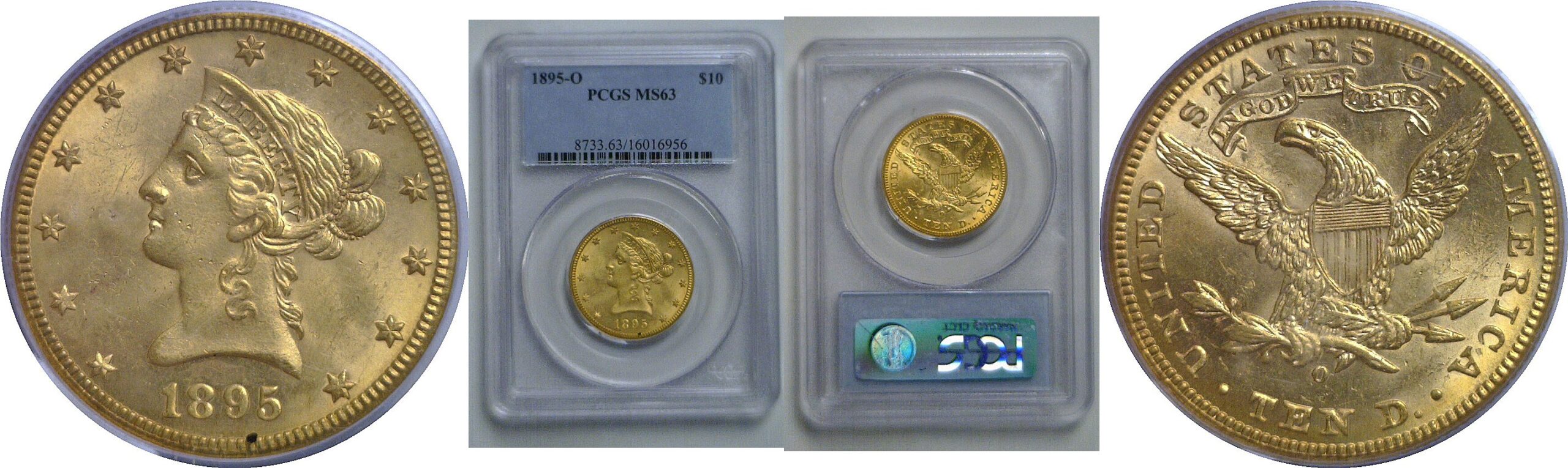 1895-O  $10 Liberty    PCGS MS-63