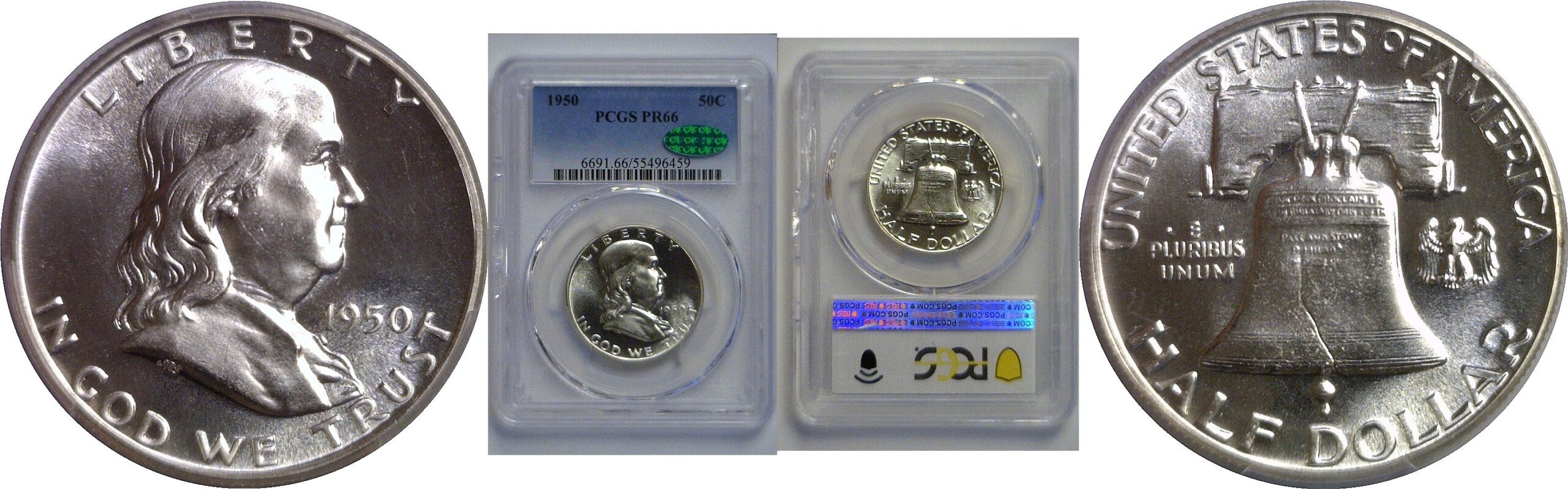 1950 Franklin Half Dollar   PCGS PR-66  CAC