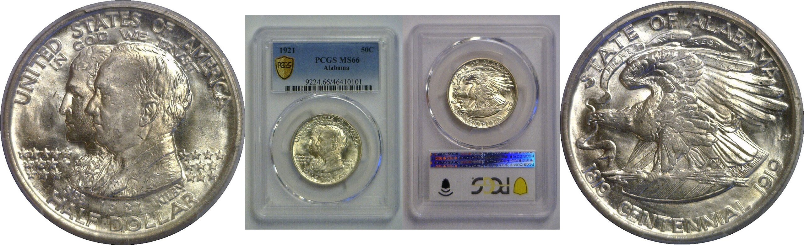 1921 Alabama Commemorative Half Dollar    PCGS MS-66