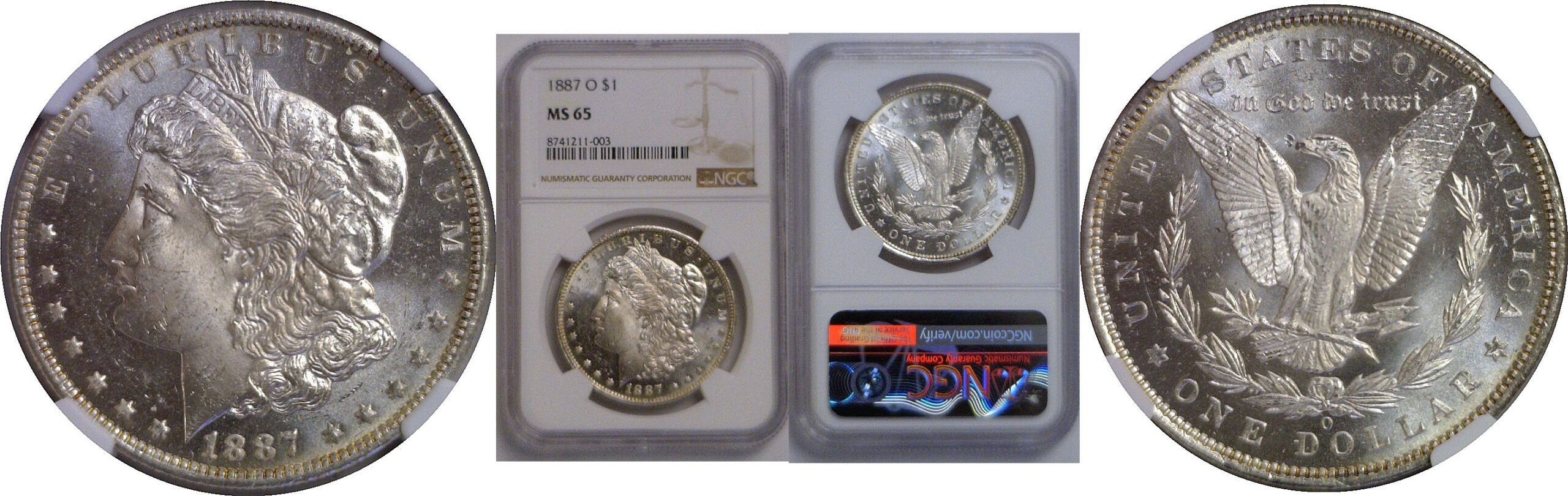 1887-O Morgan Dollar   NGC MS-65