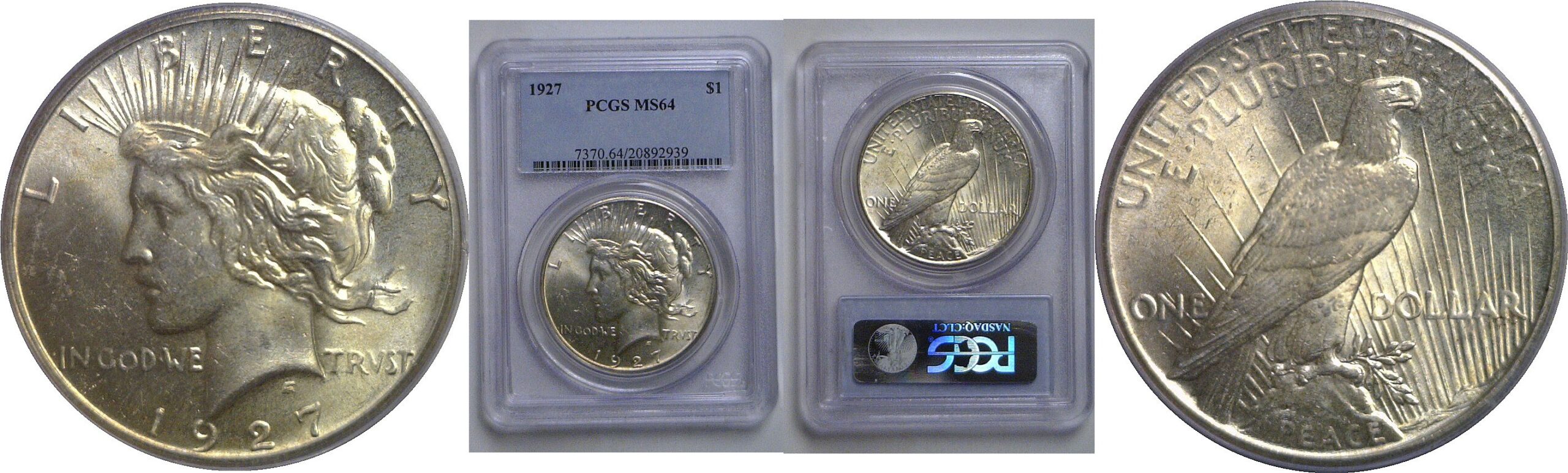 1927  Peace Dollar  PCGS MS-64