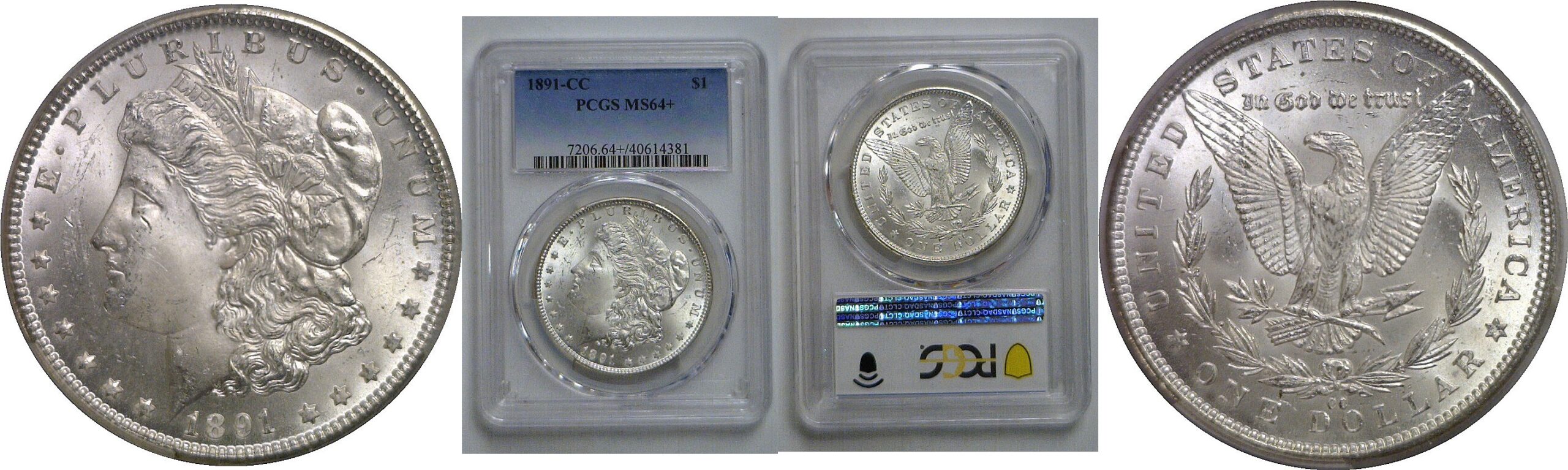 1891-CC Morgan Dollar   PCGS MS-64+