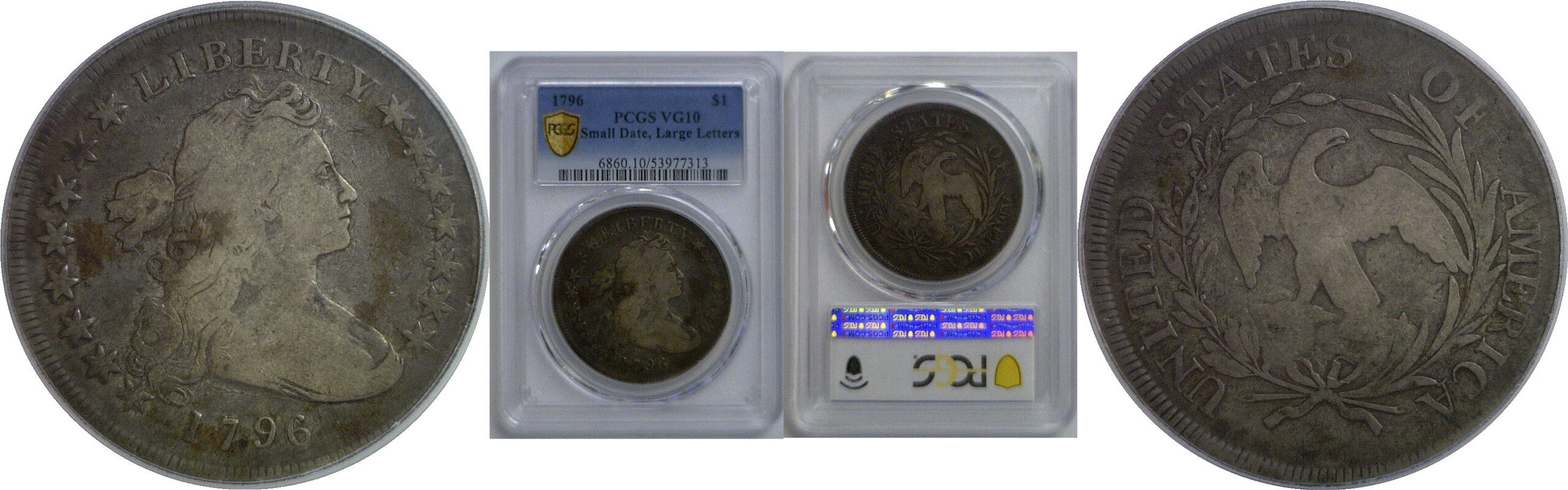 1796 Bust Dollar   PCGS VG-10