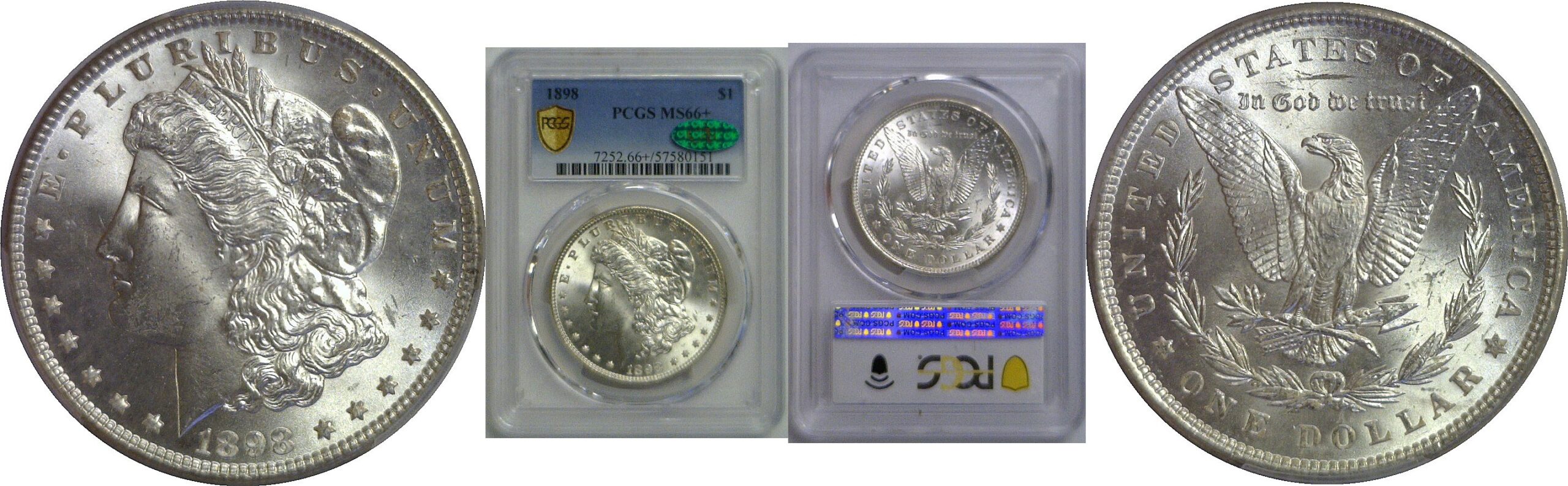 1898 Morgan Dollar   PCGS MS-66+  CAC