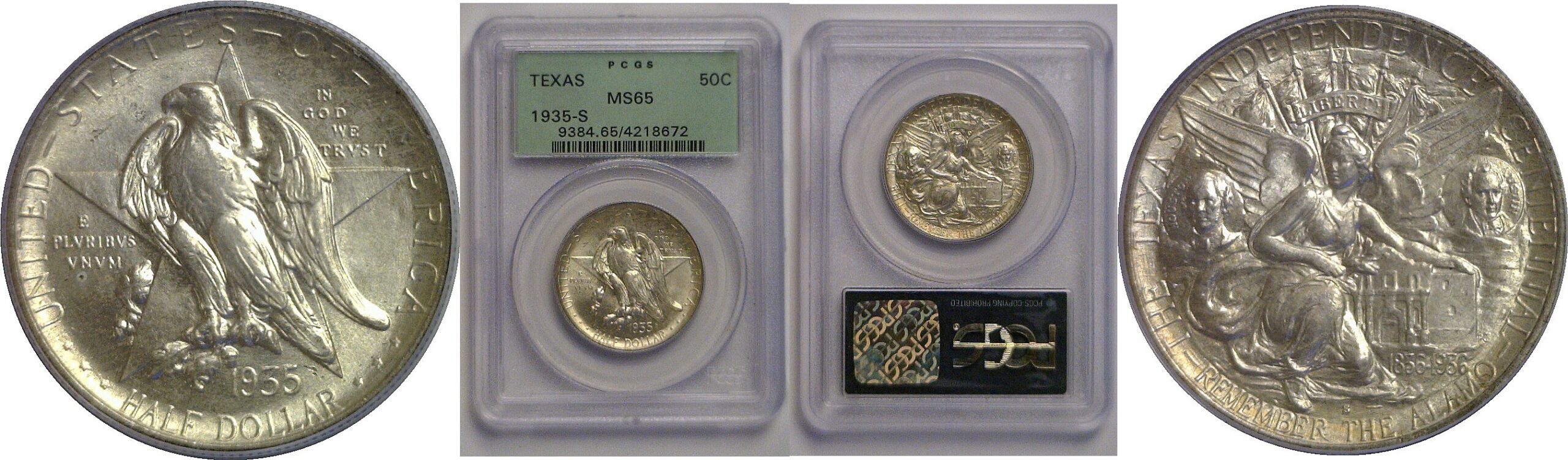 1935-S Texas Commemorative Half Dollar   PCGS MS-65