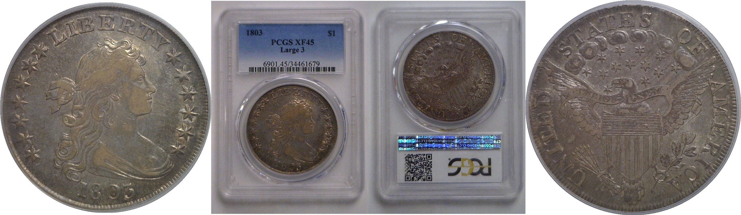 1803 $1 Draped Bust Dollar  PCGS XF-45