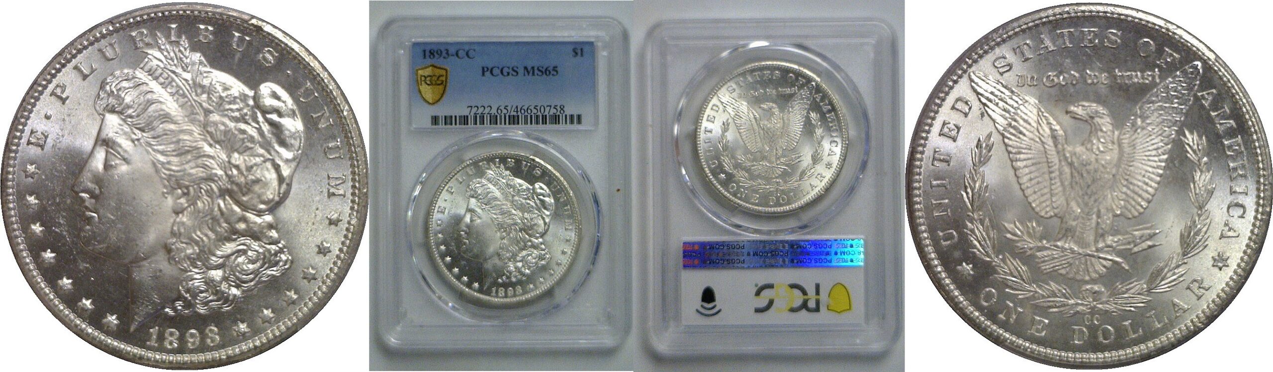 1893-CC  Morgan Dollar   PCGS MS-65