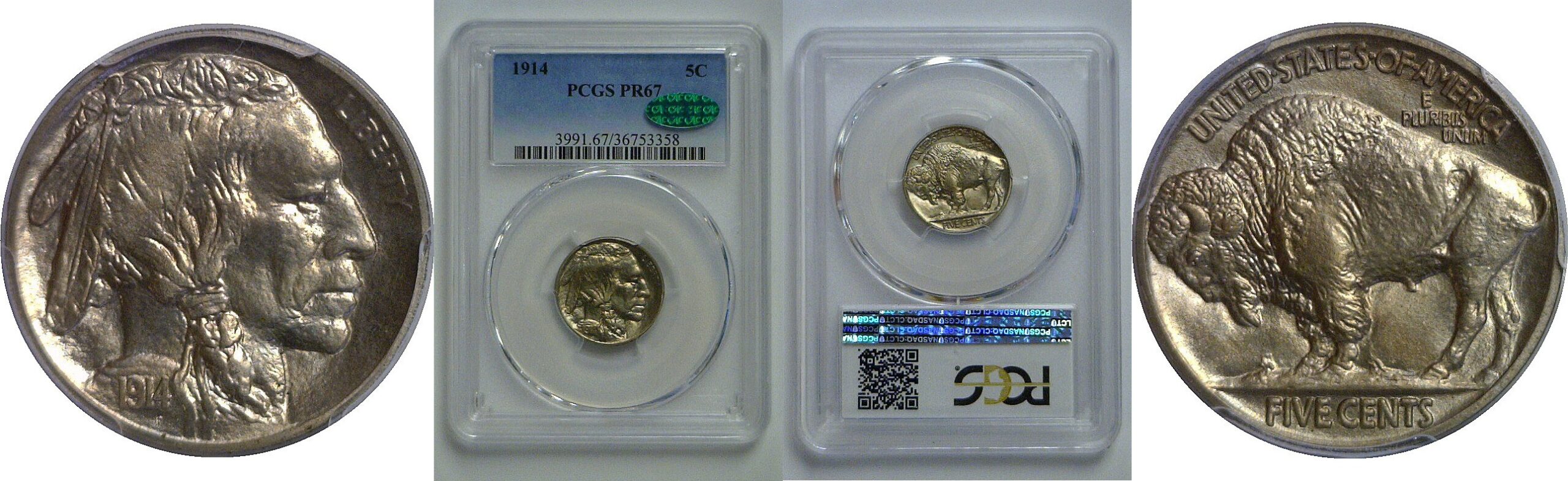 1914 Buffalo Nickel    PCGS PR-67  CAC