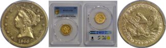 1865  $5 Liberty    PCGS AU-58