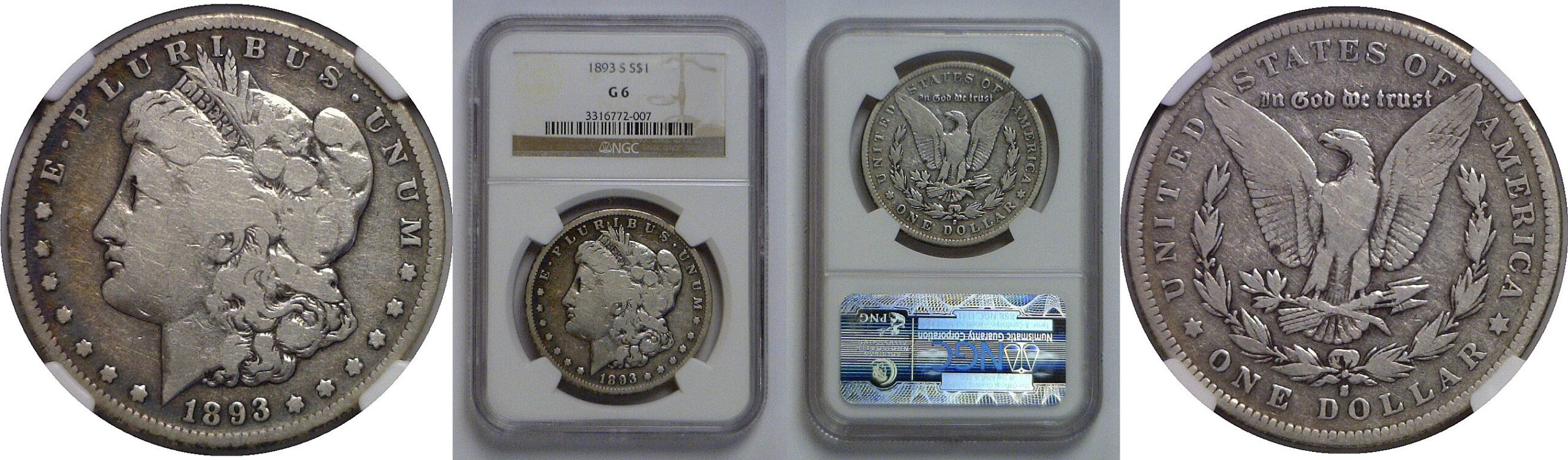 1893-S Morgan Dollar   NGC G-6