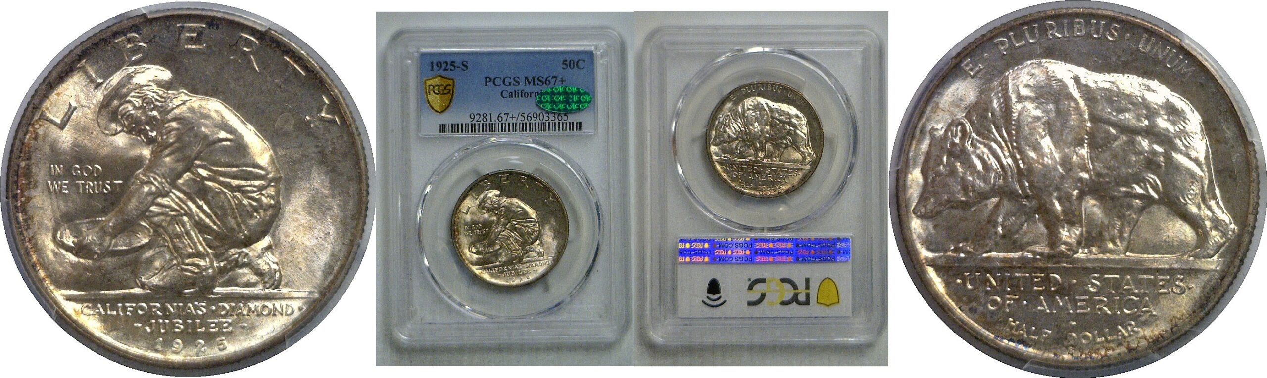 1925-S California Commemorative Half Dollar    PCGS MS-67+  CAC