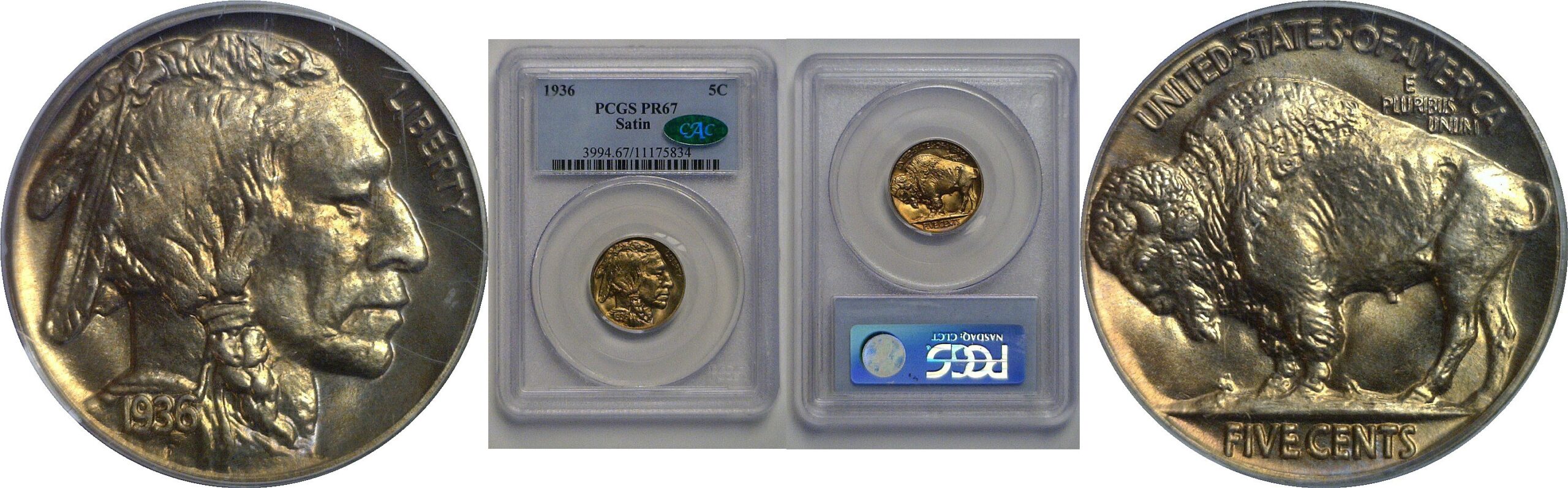 1936 Buffalo Nickel   PCGS PR-67  CAC