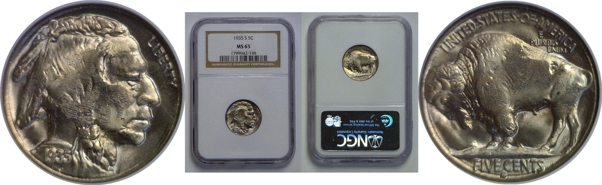 1935-S Buffalo Nickel   NGC MS-65