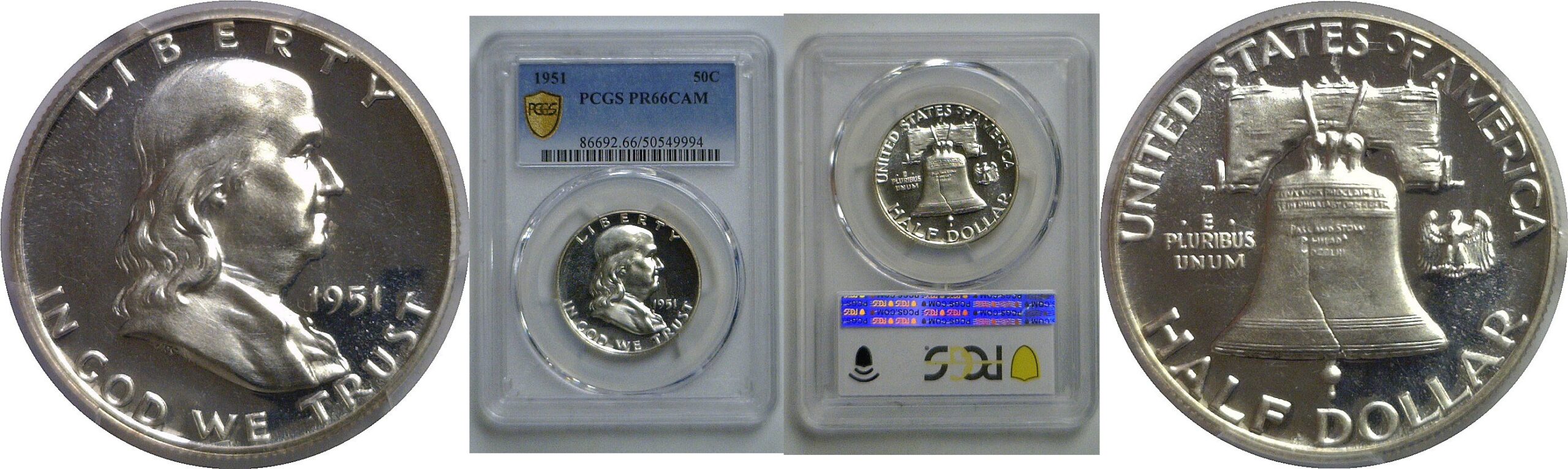 1951 Franklin Half Dollar   PCGS PR-66 CAM