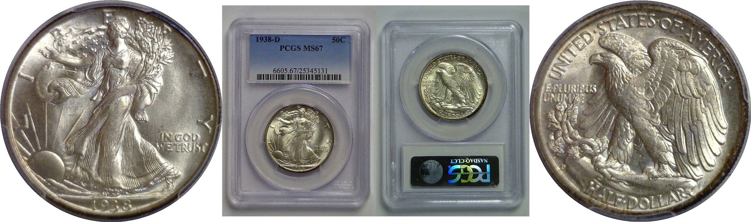 1938-D Walking Liberty Half Dollar   PCGS MS-67