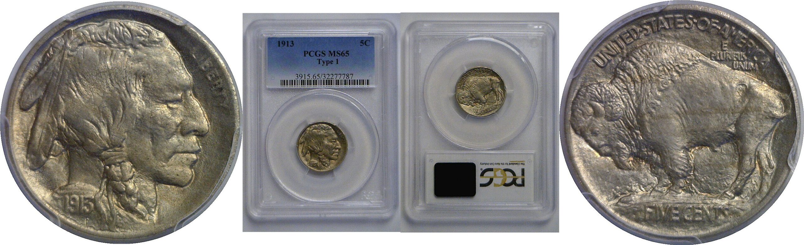 1913 T-1  Buffalo Nickel   PCGS MS-65