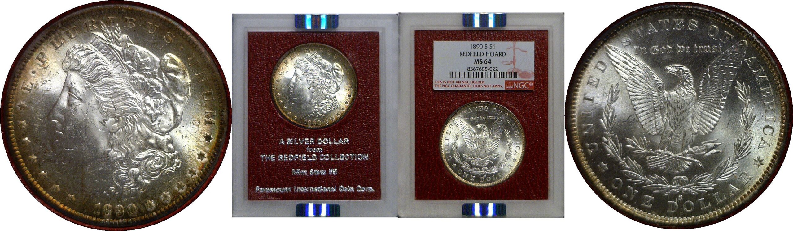 1890-S Morgan Dollar   Redfield Hoard   NGC MS-64
