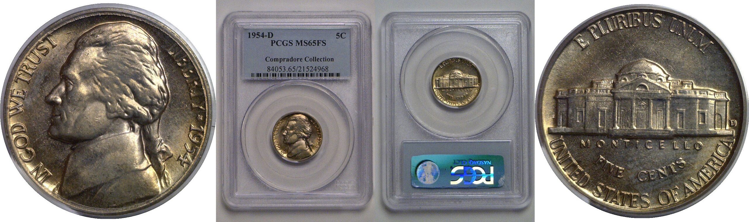 1954-D Jefferson Nickel   PCGS MS-65 FS