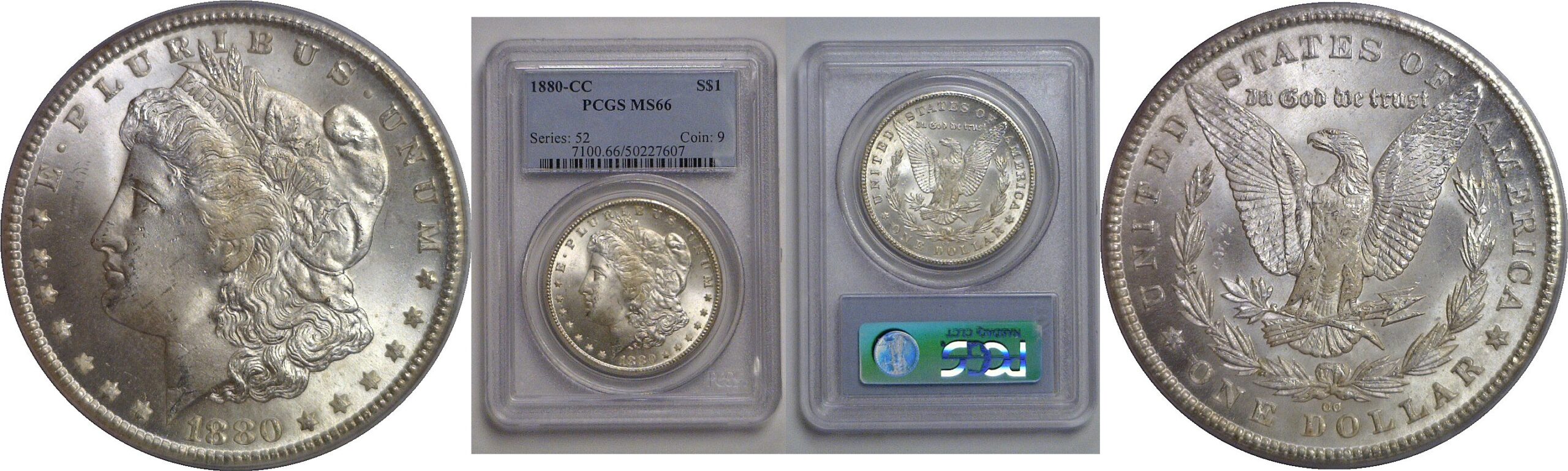 1880-CC Morgan Dollar   PCGS MS-66