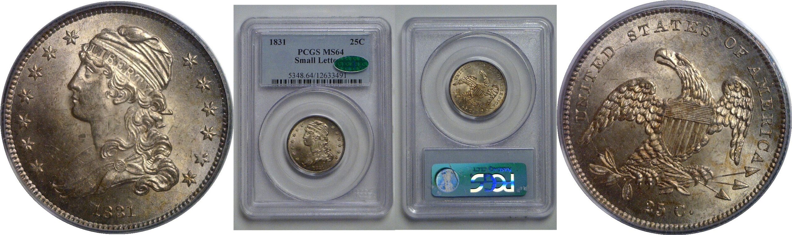 1831 Bust Quarter   PCGS MS-64  CAC