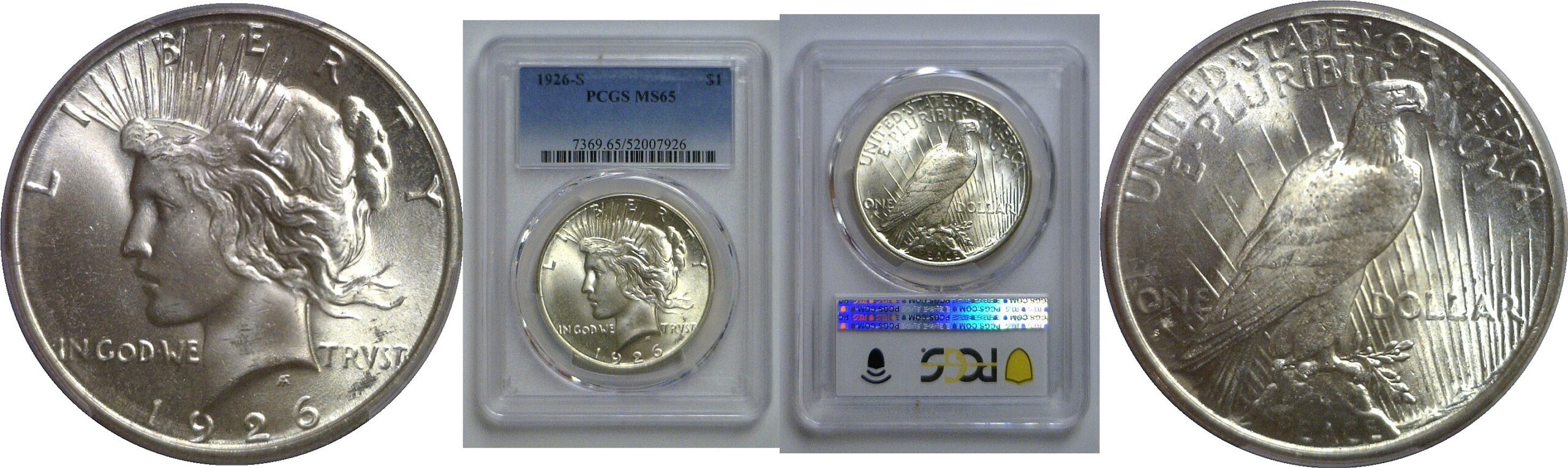 1926-S Peace Dollar   PCGS MS-65
