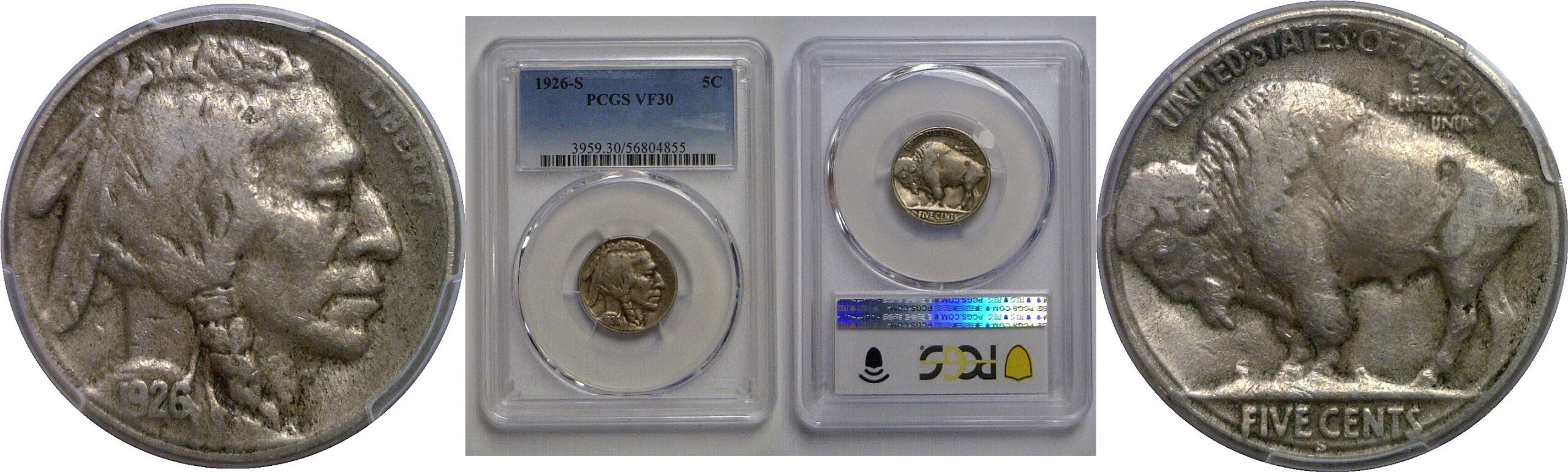1926-S Buffalo Nickel   PCGS VF-30