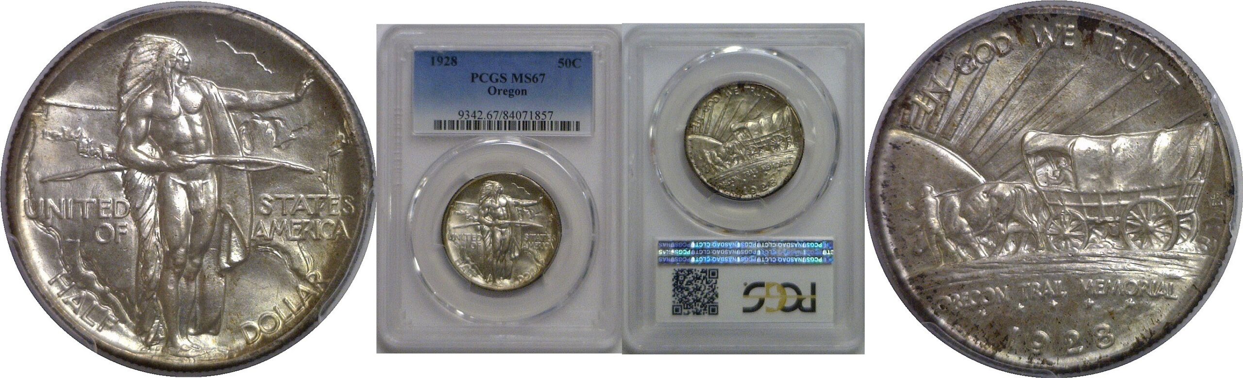 1928 Oregon Trail Commemorative Half Dollar    PCGS MS-67