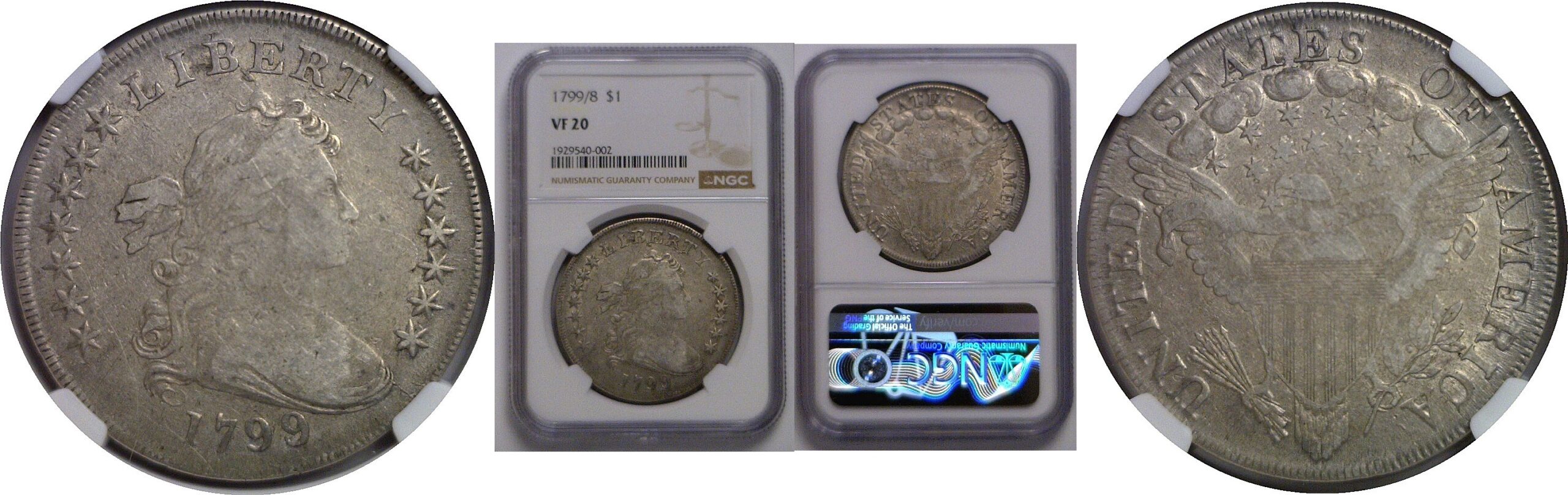 1799/8 Bust Dollar    NGC VF-20