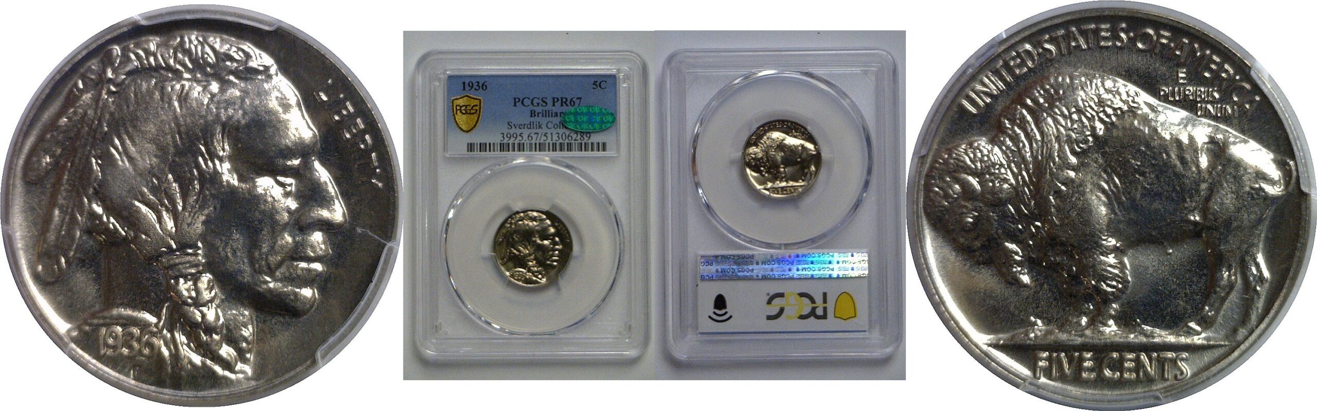 1936 Buffalo Nickel   PCGS PR-67  CAC
