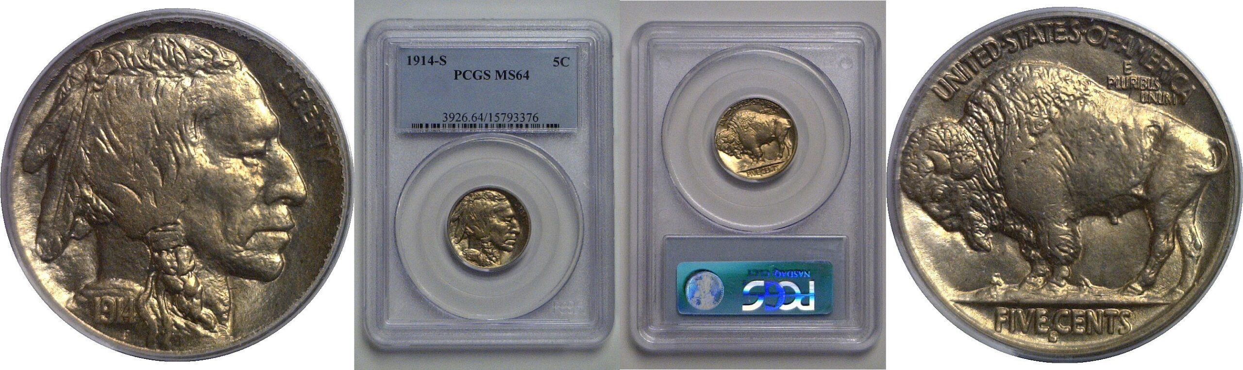 1914-S Buffalo Nickel   PCGS MS-64