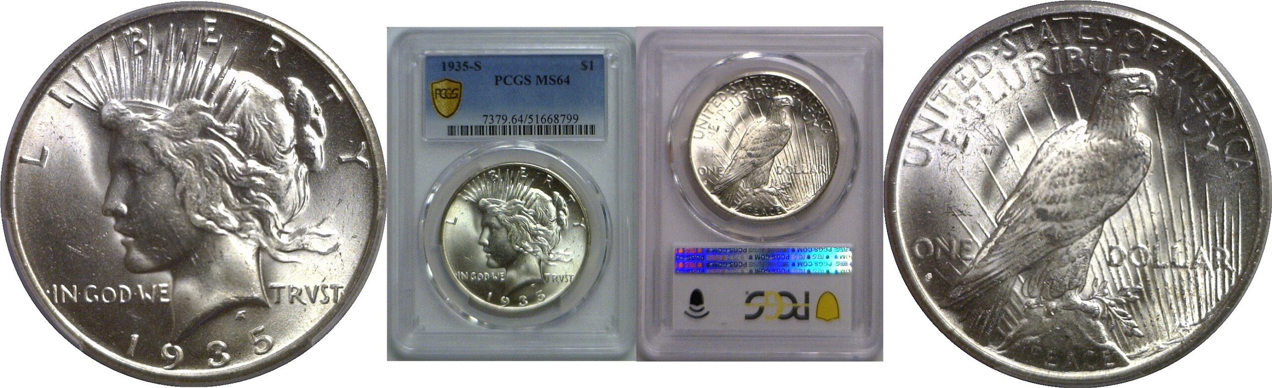 1935-S Peace Dollar   PCGS MS-64