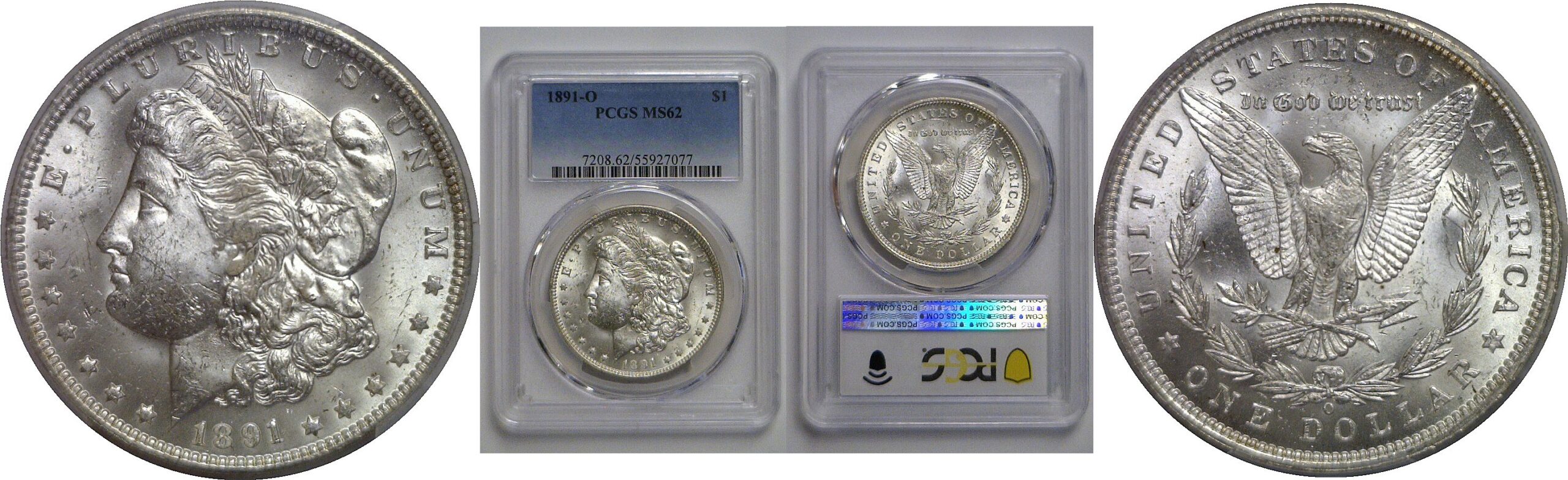 1891-O Morgan Dollar   PCGS MS-62