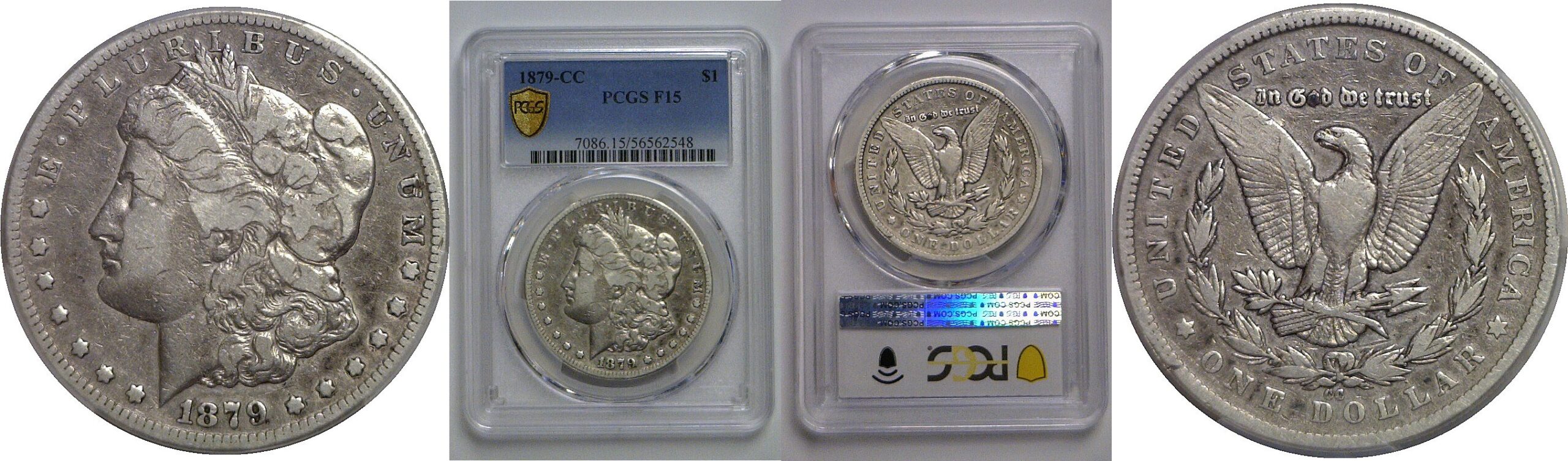 1879-CC Morgan Dollar   PCGS F-15
