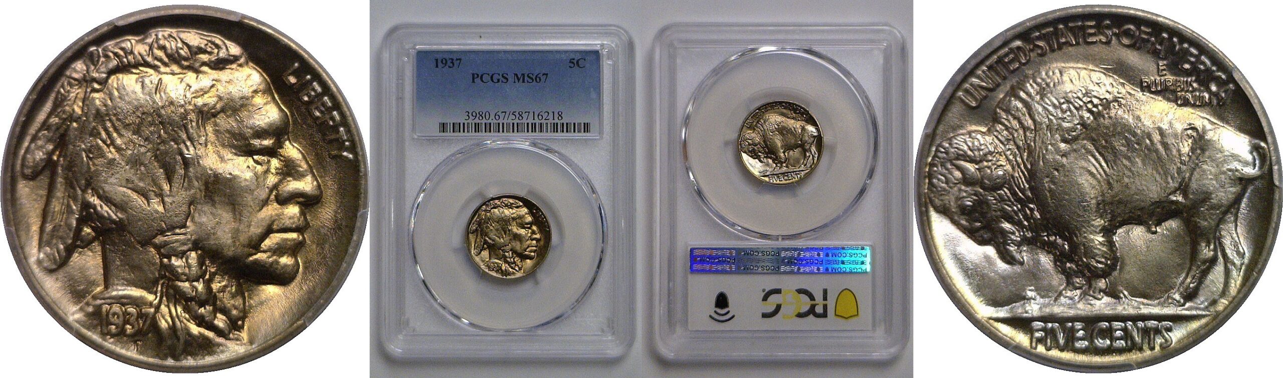 1937 Buffalo Nickel   PCGS MS-67