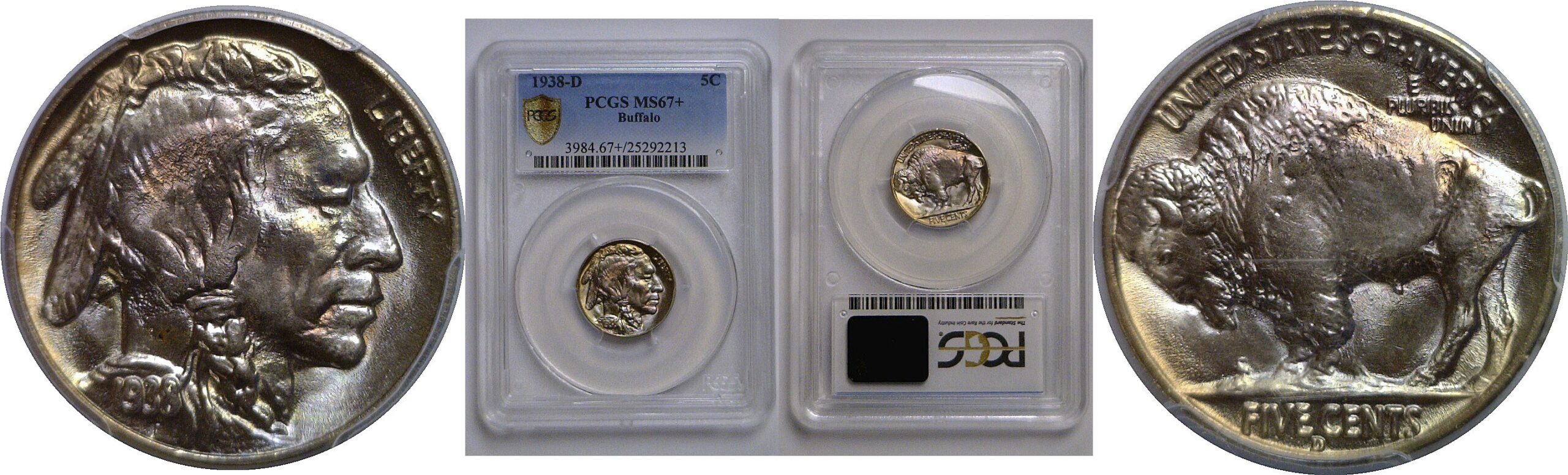 1938-D Buffalo Nickel   PCGS MS-67+