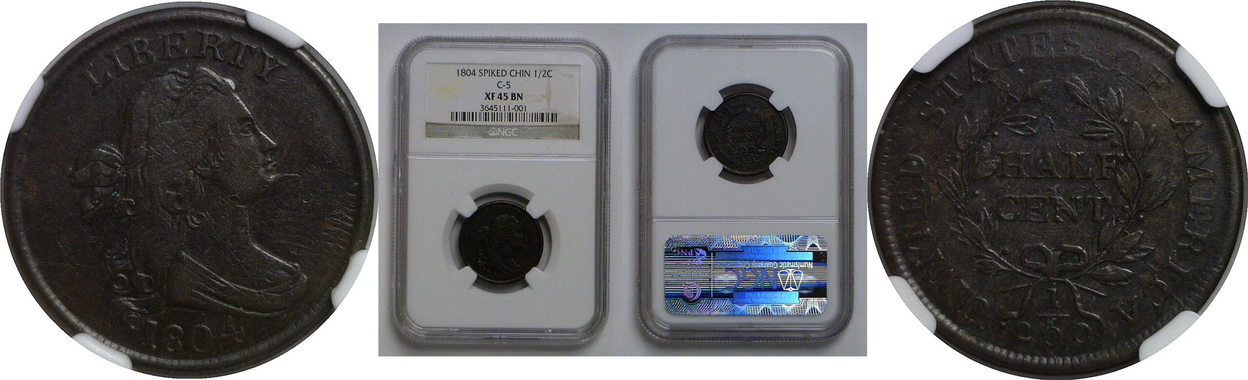 1804 Half Cent   NGC XF-45