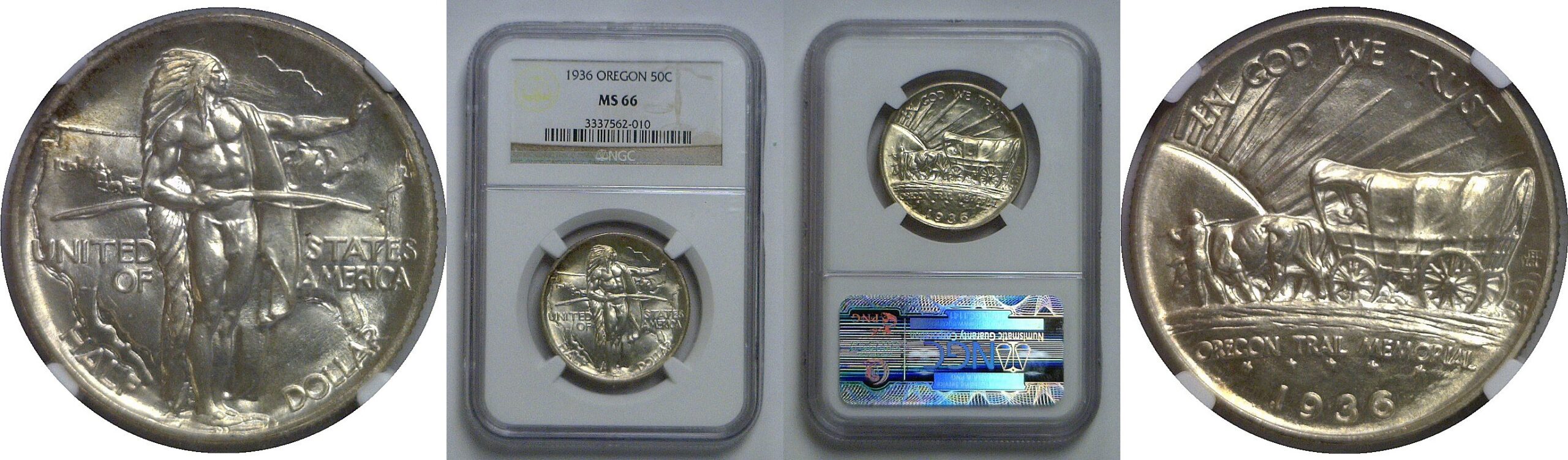 1936 Oregon Trail Commemorative Half Dollar   NGC MS-66