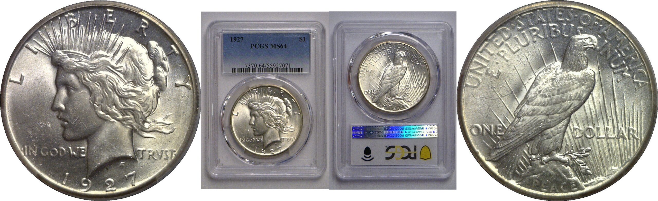 1927 Peace Dollar   PCGS MS-64