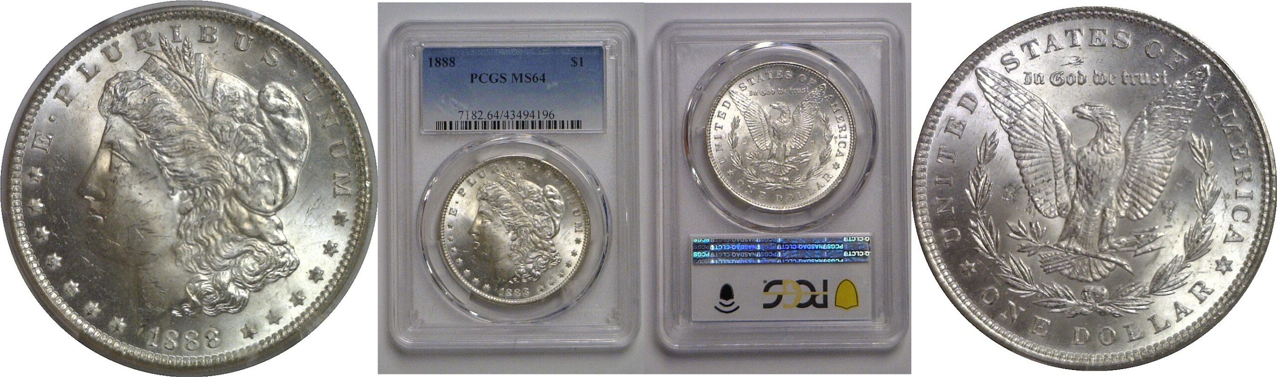 1888 Morgan Dollar   PCGS MS-64