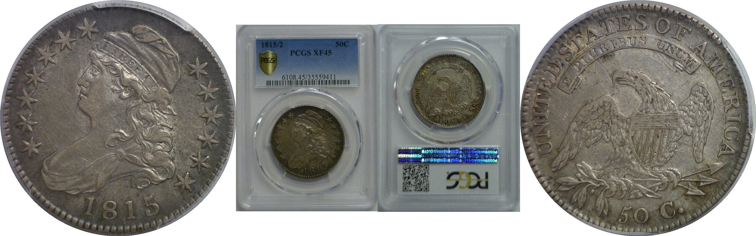 1815/2  Bust Half Dollar   PCGS XF-45