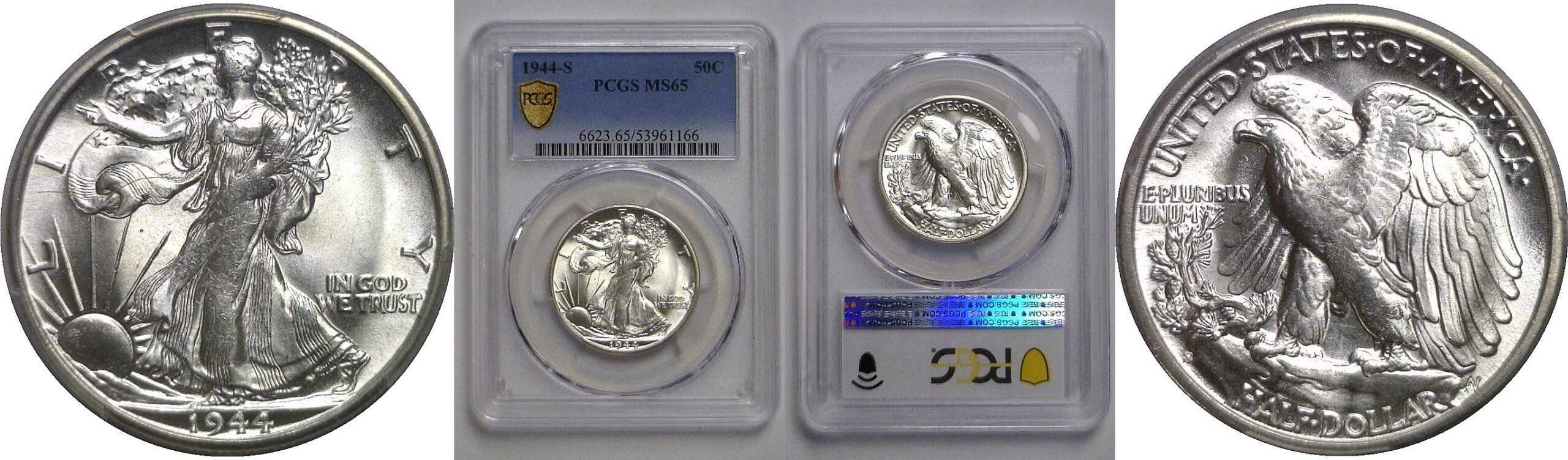 1944-S Walking Liberty Half Dollar   PCGS MS-65