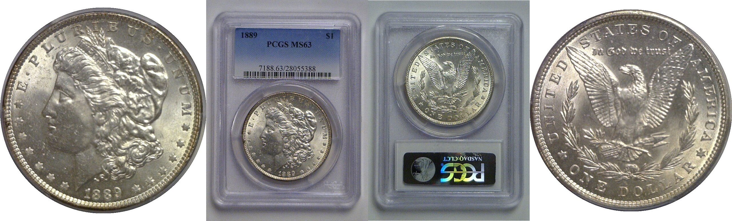 1889 Morgan Dollar   PCGS MS-63